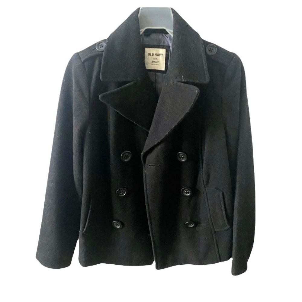 Old Navy Black Short Trench Coat